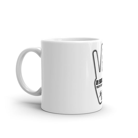 White glossy mug