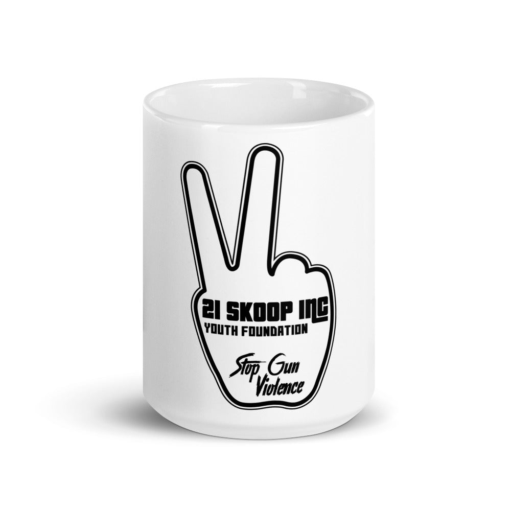 White glossy mug