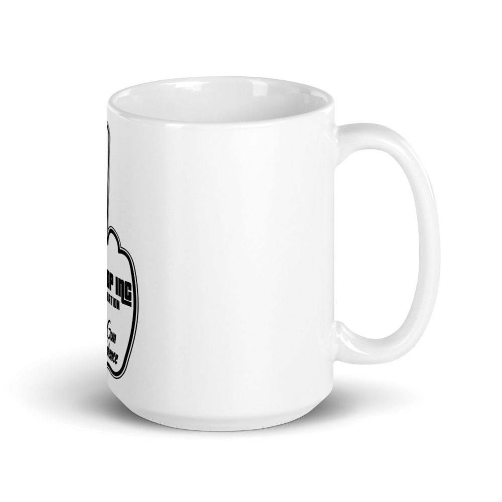 White glossy mug